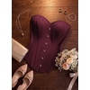 image:imageScarlet Darkness Corset Tops for Women Strapless Overbust BustiersBurgundy