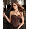 image:imageScarlet Darkness Corset Tops for Women Strapless Overbust BustiersCoffee