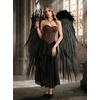 image:imageScarlet Darkness Corset Tops for Women Strapless Overbust BustiersCoffee