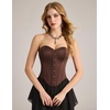 image:imageScarlet Darkness Corset Tops for Women Strapless Overbust BustiersCoffee