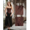 image:imageScarlet Darkness Corset Tops for Women Strapless Overbust BustiersCoffee