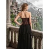 image:imageScarlet Darkness Corset Tops for Women Strapless Overbust BustiersCoffee