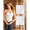 image:imageScarlet Darkness Corset Tops for Women Strapless Overbust BustiersWhite