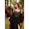 image:imageScarlet Darkness Corset Tops for Women Sweetheart Neckline Overbust BustierBrown