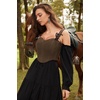 image:imageScarlet Darkness Corset Tops for Women Sweetheart Neckline Overbust BustierBrown
