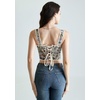 image:imageScarlet Darkness Corset Tops for Women Sweetheart Neckline Overbust BustierCream Chrysanthemum