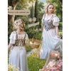image:imageScarlet Darkness Corset Tops for Women Sweetheart Neckline Overbust BustierCream Chrysanthemum