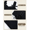image:imageScarlet Darkness Corset Tops for Women Sweetheart Neckline Overbust BustierDark Black