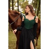 image:imageScarlet Darkness Corset Tops for Women Sweetheart Neckline Overbust BustierGreen
