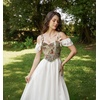 image:imageScarlet Darkness Corset Tops for Women Sweetheart Neckline Overbust BustierGreen Chrysanthemum