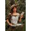image:imageScarlet Darkness Corset Tops for Women Sweetheart Neckline Overbust BustierGreen Flower Bird