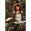 image:imageScarlet Darkness Corset Tops for Women Sweetheart Neckline Overbust BustierGreen Flower Bird