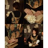 image:imageScarlet Darkness Corset Tops for Women Sweetheart Neckline Overbust BustierMidnight Yellow Flower