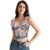 image:imageScarlet Darkness Corset Tops for Women Sweetheart Neckline Overbust BustierPurple Chrysanthemum
