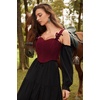 image:imageScarlet Darkness Corset Tops for Women Sweetheart Neckline Overbust BustierRed