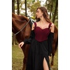 image:imageScarlet Darkness Corset Tops for Women Sweetheart Neckline Overbust BustierRed