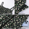 image:imageScarlet Darkness Floral Mini Corset Dress Women Teens Sundress with PocketsBlack Yellow Floral