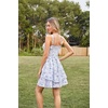 image:imageScarlet Darkness Floral Mini Corset Dress Women Teens Sundress with PocketsBlue Leaf Pattern