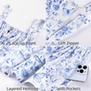 image:imageScarlet Darkness Floral Mini Corset Dress Women Teens Sundress with PocketsBlue Leaf Pattern