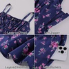 image:imageScarlet Darkness Floral Mini Corset Dress Women Teens Sundress with PocketsNavy Fuchsia Floral
