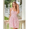 image:imageScarlet Darkness Floral Mini Corset Dress Women Teens Sundress with PocketsPink Floral
