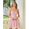 image:imageScarlet Darkness Floral Mini Corset Dress Women Teens Sundress with PocketsPink Floral