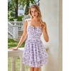 image:imageScarlet Darkness Floral Mini Corset Dress Women Teens Sundress with PocketsPurple White Floral