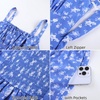 image:imageScarlet Darkness Floral Mini Corset Dress Women Teens Sundress with PocketsRoyal Blue White Floral