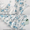 image:imageScarlet Darkness Floral Mini Corset Dress Women Teens Sundress with PocketsWhite Blue Floral
