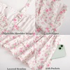 image:imageScarlet Darkness Floral Mini Corset Dress Women Teens Sundress with PocketsWhite Brown Orange Floral
