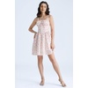image:imageScarlet Darkness Floral Mini Corset Dress Women Teens Sundress with PocketsWhite Brown Orange Floral