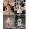 image:imageScarlet Darkness Floral Mini Corset Dress Women Teens Sundress with PocketsWhite Navy Floral
