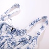 image:imageScarlet Darkness Floral Mini Corset Dress Women Teens Sundress with PocketsWhite Navy Floral