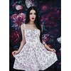 image:imageScarlet Darkness Floral Mini Corset Dress Women Teens Sundress with PocketsWhite Purple Floral