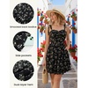 image:imageScarlet Darkness Floral Mini Dress for Women Corset Graduation SundressBlack Floral