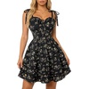 image:imageScarlet Darkness Floral Mini Dress for Women Corset Graduation SundressBlack Floral
