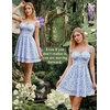 image:imageScarlet Darkness Floral Mini Dress for Women Corset Graduation SundressBlue Floral