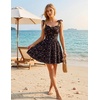 image:imageScarlet Darkness Floral Mini Dress for Women Corset Graduation SundressCherry Blossoms