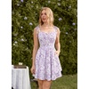 image:imageScarlet Darkness Floral Mini Dress for Women Corset Graduation SundressPurple Floral