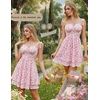 image:imageScarlet Darkness Floral Mini Dress for Women Corset Graduation SundressRed Floral