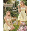 image:imageScarlet Darkness Floral Mini Dress for Women Corset Graduation SundressYellow Floral