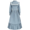 image:imageScarlet Darkness Girls Dresses Long Sleeve Casual High Neck Girl Dress Children Kids Ruffle Trim Outfit