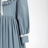 image:imageScarlet Darkness Girls Dresses Long Sleeve Casual High Neck Girl Dress Children Kids Ruffle Trim Outfit