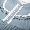 image:imageScarlet Darkness Girls Dresses Long Sleeve Casual High Neck Girl Dress Children Kids Ruffle Trim Outfit