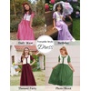 image:imageScarlet Darkness Girls Renaissance Dress Puff Sleeve Maxi Cosplay DressesDark Green