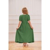image:imageScarlet Darkness Girls Renaissance Dress Puff Sleeve Maxi Cosplay DressesDark Green