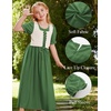 image:imageScarlet Darkness Girls Renaissance Dress Puff Sleeve Maxi Cosplay DressesDark Green