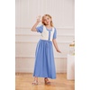 image:imageScarlet Darkness Girls Renaissance Dress Puff Sleeve Maxi Cosplay DressesLight Blue