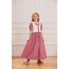 image:imageScarlet Darkness Girls Renaissance Dress Puff Sleeve Maxi Cosplay DressesRose Red
