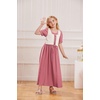 image:imageScarlet Darkness Girls Renaissance Dress Puff Sleeve Maxi Cosplay DressesRose Red